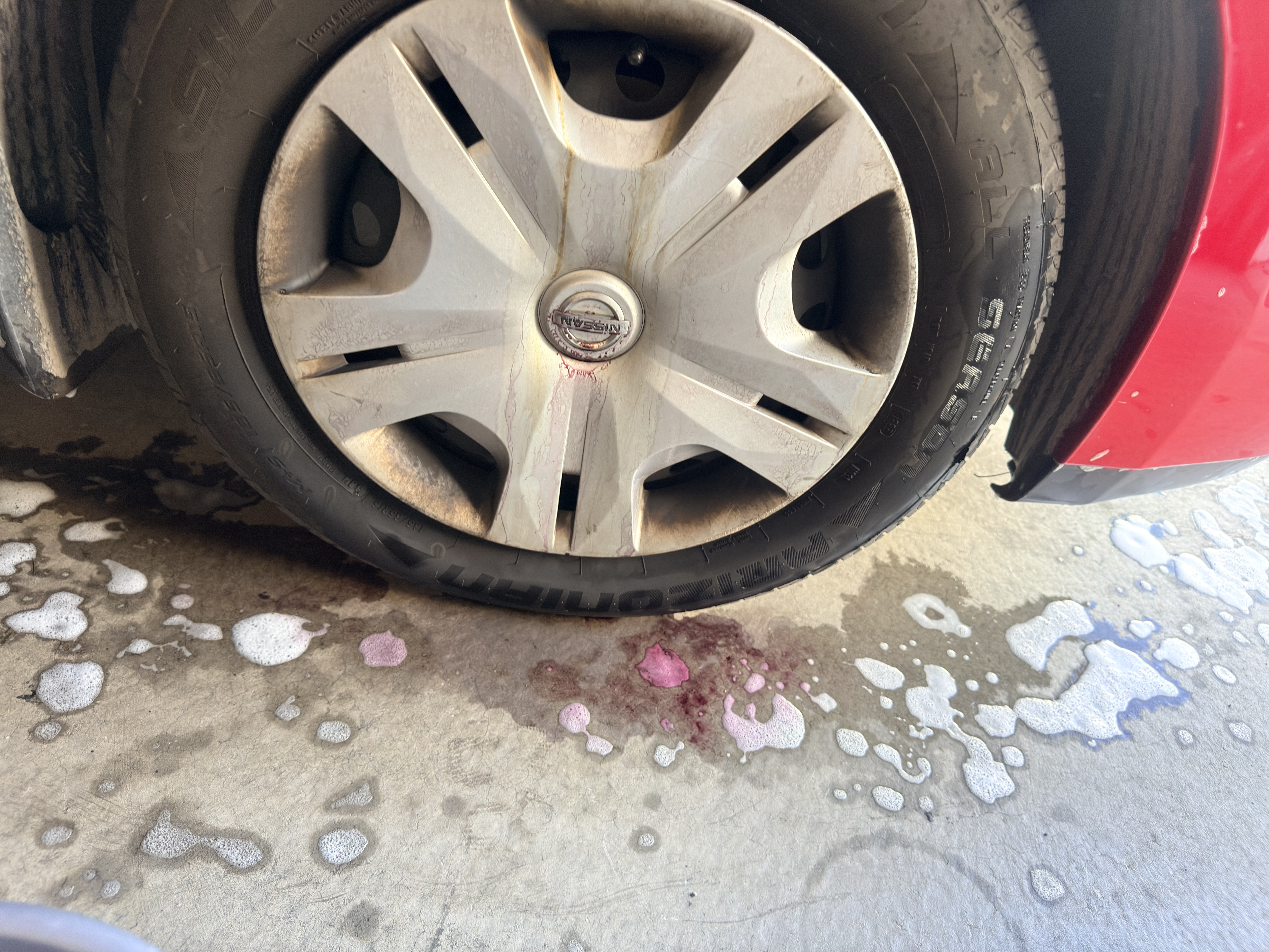 Nissan Versa wheel after cleaning