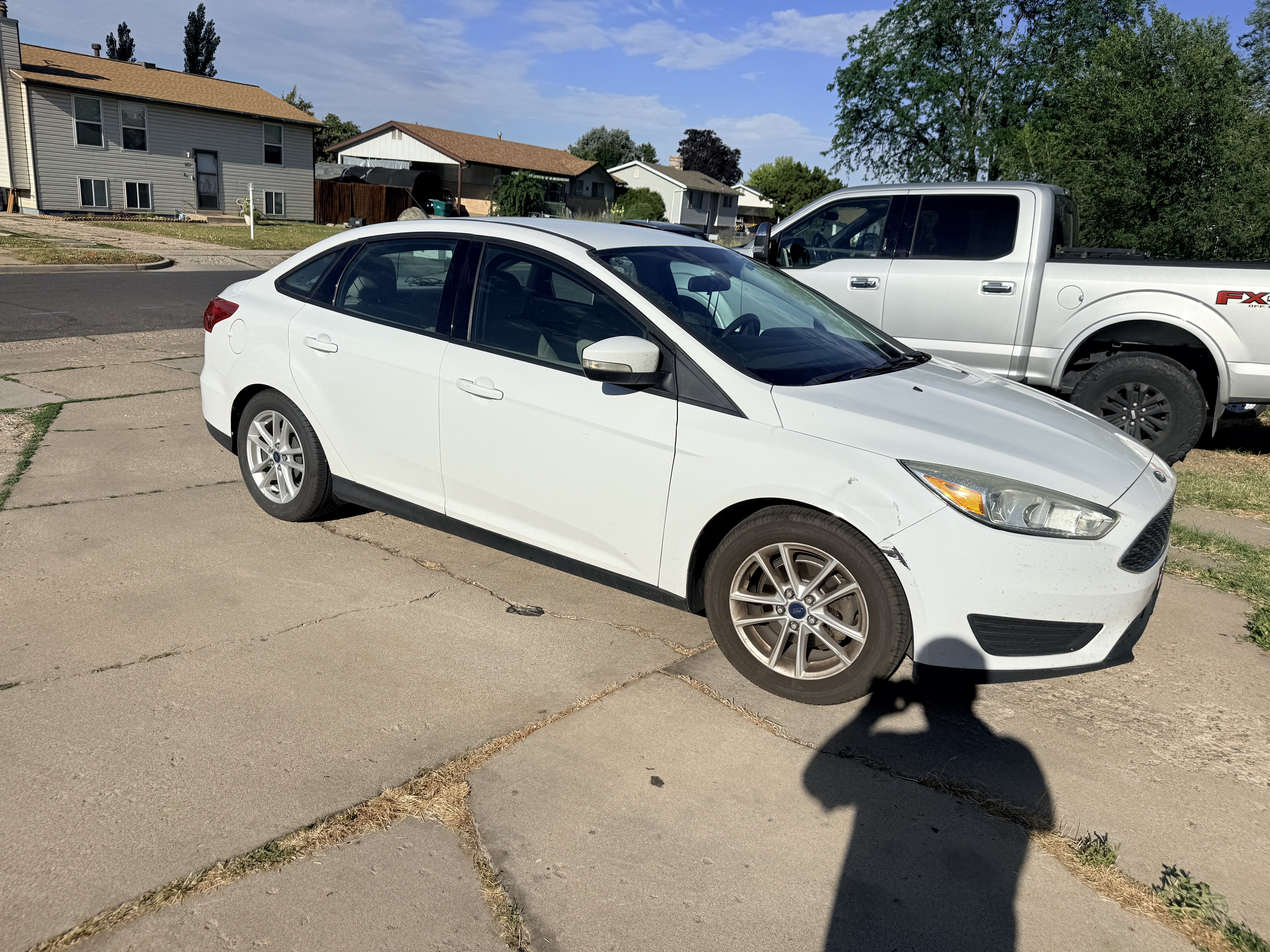 Ford Focus before decontamination wash - rear quarter
