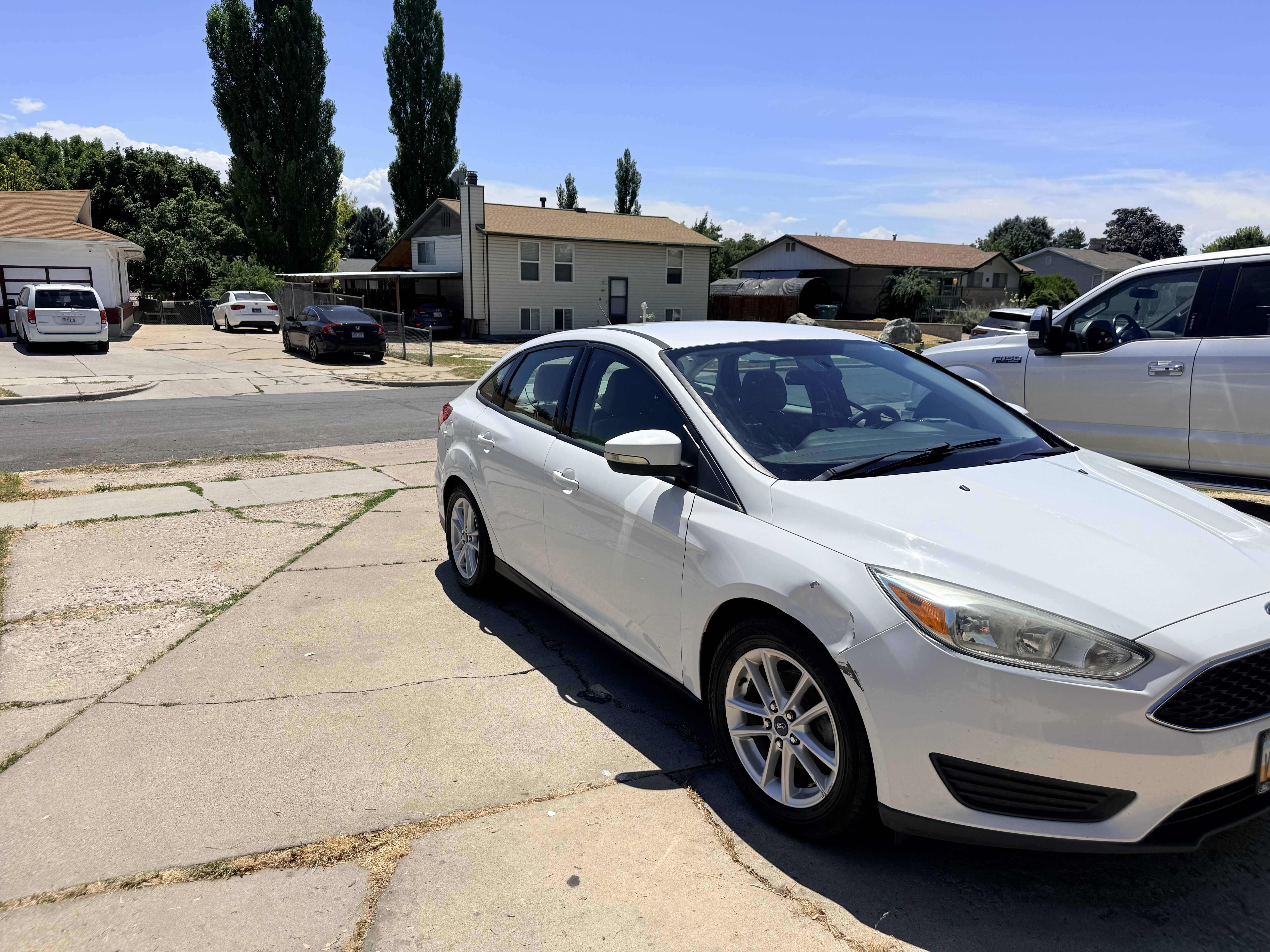 Ford Focus after decontamination wash - rear quarter