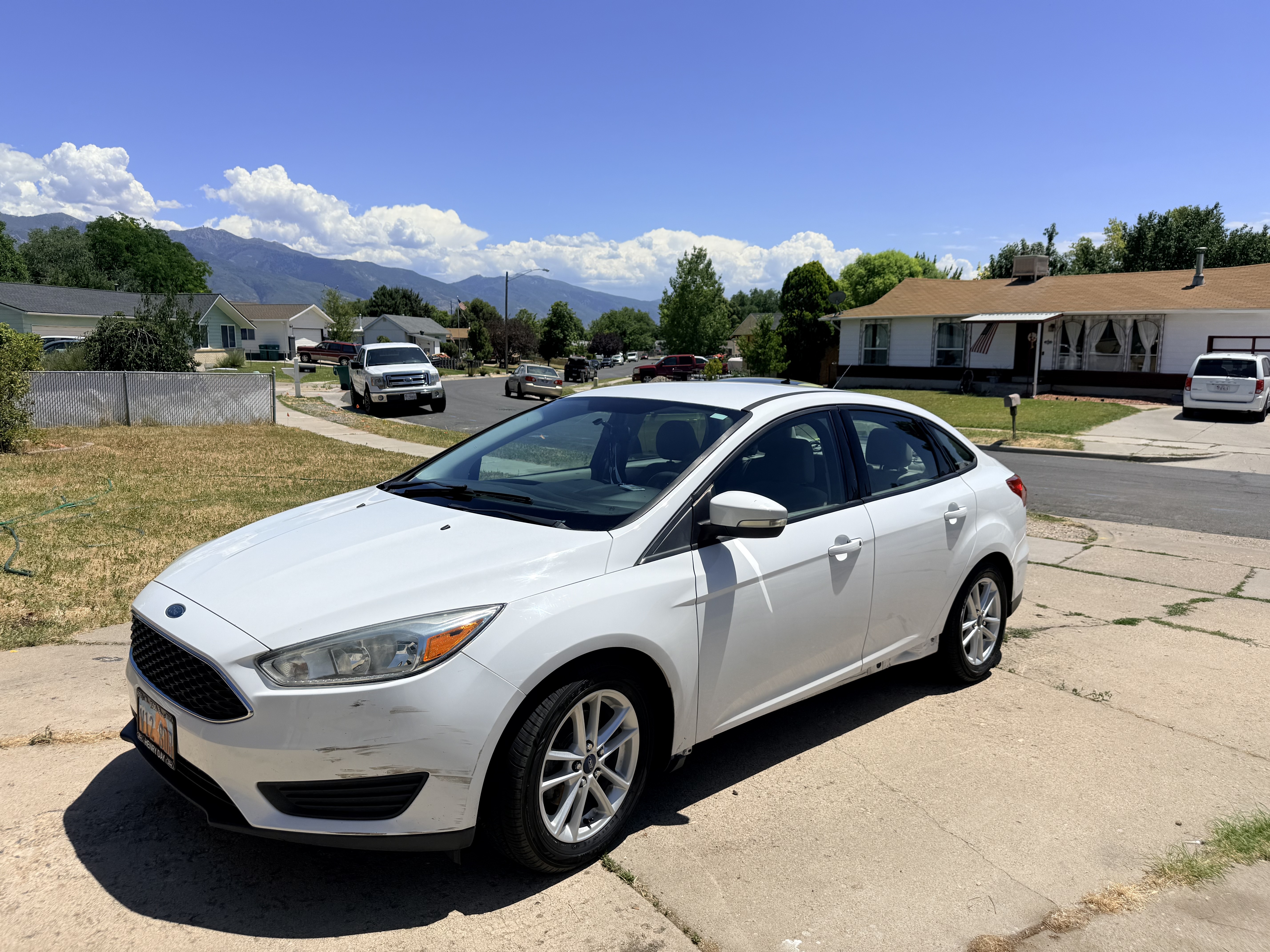 Ford Focus after decontamination wash - front quarter